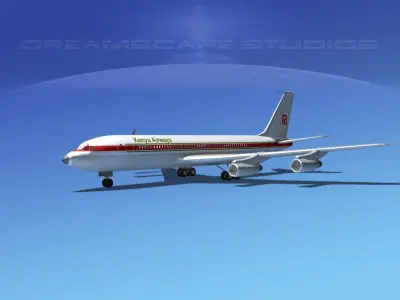 Boeing 707 Kenya Airways 3D model