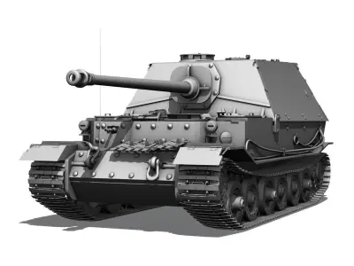 SDKFZ 184 - Elefant Tank destroyer - Tiger 3D model