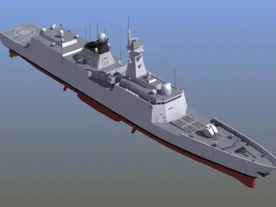 Type054A Chinese Guided Missile Frigate 3D model