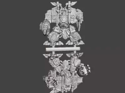 6MM SCALE VENERATED WALKING TOMBS MINIATURE MODELS SCIFI GAMES 3D print model