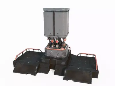 Future sci-fi energy tank 3D model