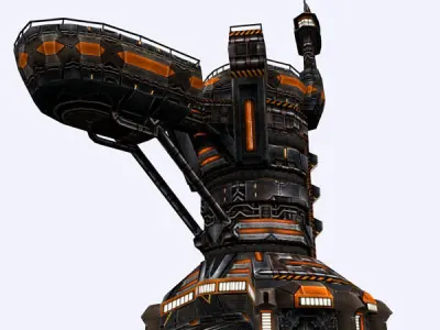 3DRT - Aircraft Facility Low-poly 3D model