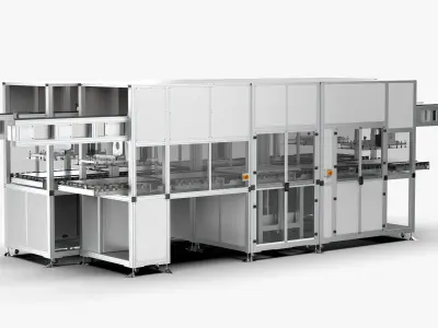 Automatic Panel Temporary Storage Conveyor Line 3D model