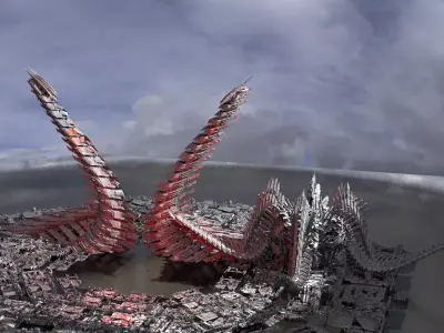 Dino Towers 4 designs 3D model