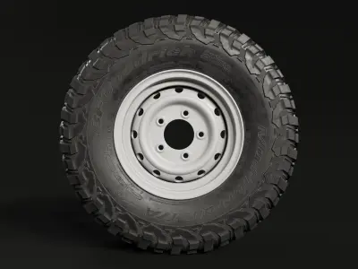 BFGoodrich Baja KM3 Tire - Real world details 3D model