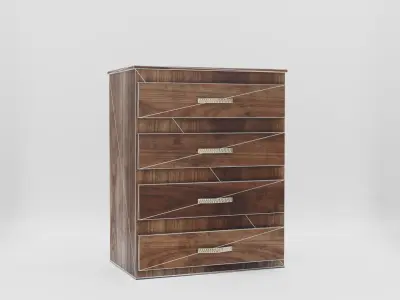 Wood Dresser Free low-poly 3D model