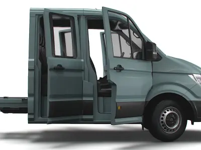 MAN TGE Chassis DoubleCab L2 HQInterior 2023 3D model
