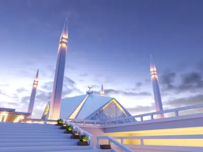 Faisal Mosque 3D model