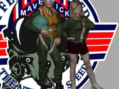 TOPGUN TOON DIORAMA 3D print model