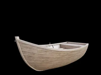 wooden boat 3D model
