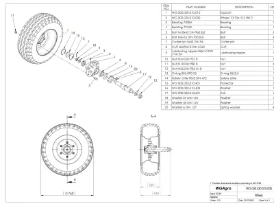 Agricultural wheel hub 10-75x15 Low-poly 3D model