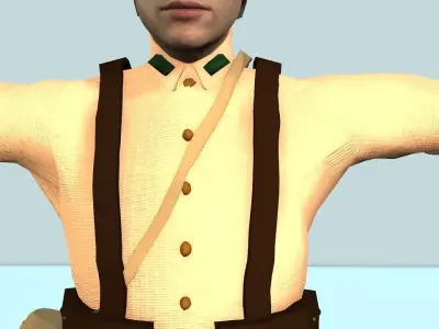 Canakkale Soldiers 3d Model 17 Different Models Low-poly 3D model