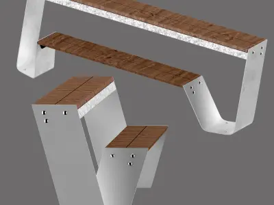 Hopper bench 3D model