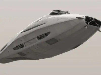 Space yacht 3D model
