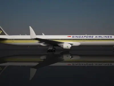 Singapore Airlines boeing 777 9X new 3D model