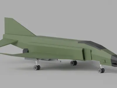Cartoon McDonnell Douglas F-4 Phantom II 3D model