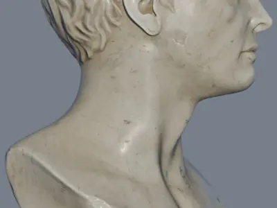 4K High Polly Ancient Roman Marble Statue 3D model