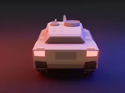 low poly tank Low-poly 3D model