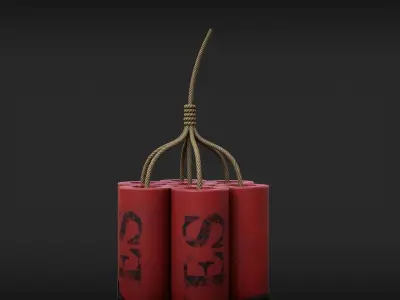 TNT explosive Low-poly 3D model