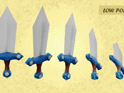 Low Poly Sword Free low-poly 3D model