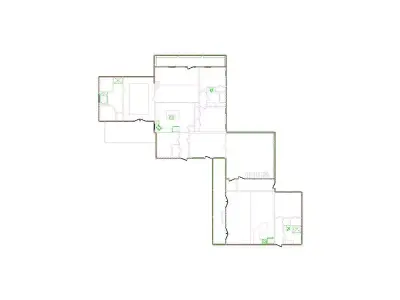 Detailed Exterior Sketch by Interior - 4001-4500 SF - Xactimate 3D model