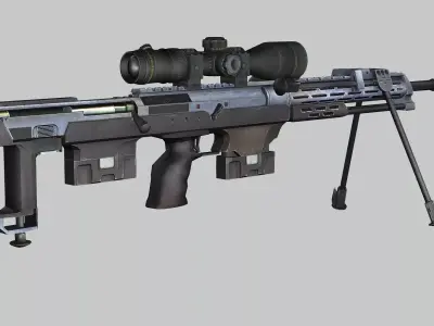 Sniper Denel 3NTW-20 Low-Poly 3D Model Low-poly 3D model purchase
