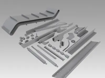 Engineering Parts for conveyors 3D model