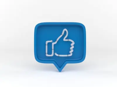 Icons speech bubble icon 3D model