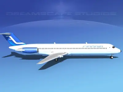 Douglas DC-9-50 Finnair 3D model