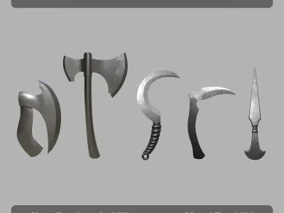 50 Warrior Accessories Base Mesh 3D model