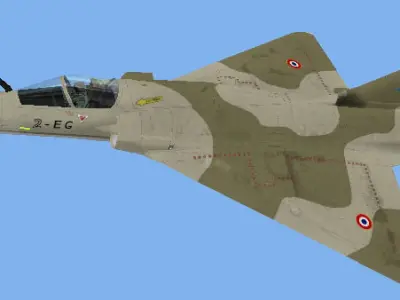 Mirage 2000-5 Low-poly 3D model