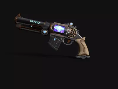 Gun 3D Model Low-poly 3D model