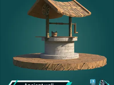 Ancient well Free low-poly 3D model