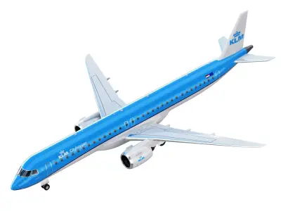 Embraer E195 E2 aircraft 3D model