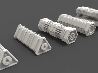 scifi props 3D model