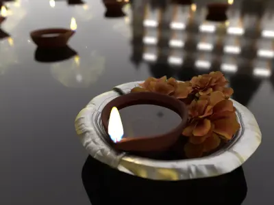 Hindu temple Low-poly 3D model