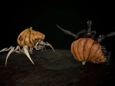 Terrible Pumpkin Low-poly 3D model