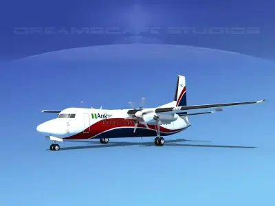 Fokker 50 Arik Air 3D model