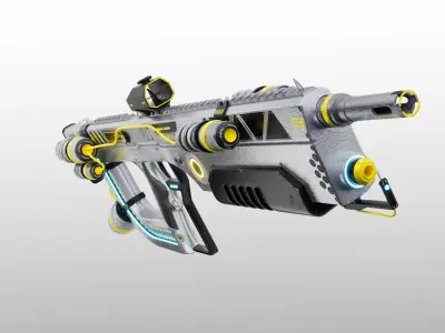 X Flamethrower Low-poly 3D model