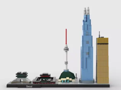 Seoul Skyline 3D model
