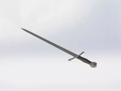 WG 7002 - 15th century sword Low-poly 3D model