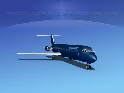 Douglas DC-9-40 Braniff intl 2 3D model