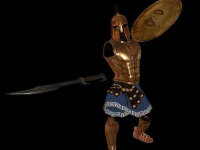 spartan armor all Low-poly 3D model