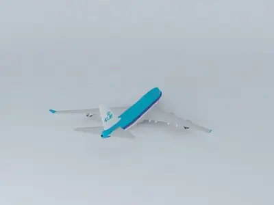 KLM 747-400 Free 3D model