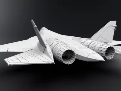 SU 57 Scale model 3D print model