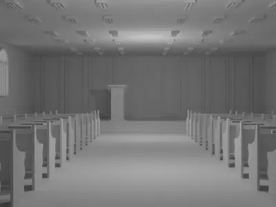 Church Interior No Material 3D model