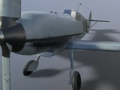 Messerschmitt Bf109A PBR low-poly game ready Low-poly 3D model