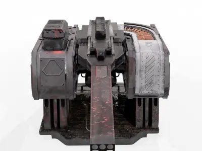 sci fi cannon  Low-poly 3D model