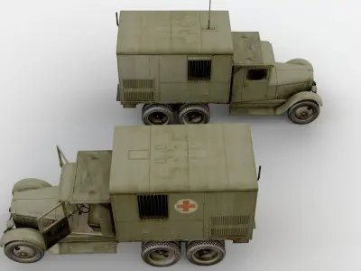 ZIS-5 box Low-poly 3D model