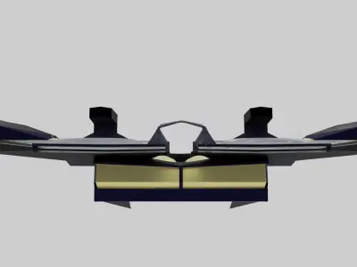 Sci-fi Aircraft Lowpoly Low-poly 3D model